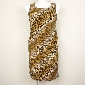 Vintage E. Morgan Animal Print Sheath Dress, 10